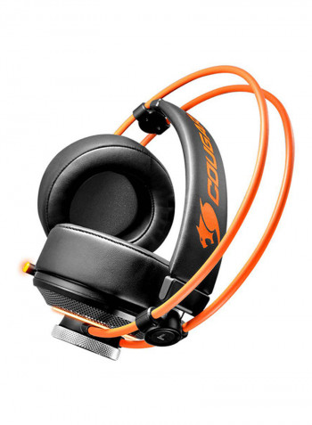 Immersa Pro Wired Over-Ear Gaming Headphones With Mic For PS4/PS5/XOne/XSeries/NSwitch/PC Black/Orange