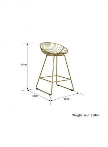 Multi Purpose High Stool Rose Gold 75centimeter