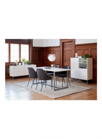 Dining Chair NYSTED Dark Grey/Black 51x83x56cm