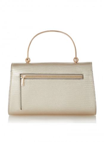 Eleganza Top Handle Satchel Bag Gold