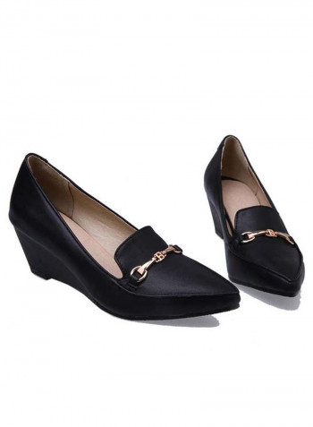 Wedge Heeled Pumps Black/Gold