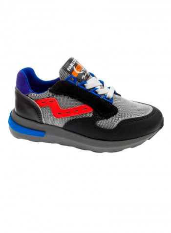 Stepeasy Lace-Up Sports Shoes Grey/Black/Blue