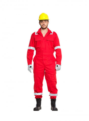 Inherant Fire Retardant Coverall أحمر