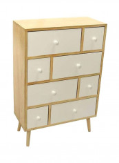 Retro Style Wooden Storage Cabinets With Drawers White/Beige 82x55x25cm