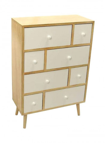Retro Style Wooden Storage Cabinets With Drawers White/Beige 82x55x25cm
