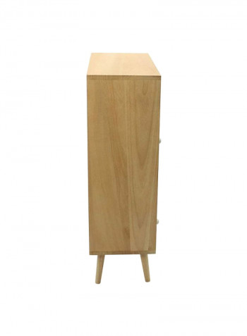 Retro Style Wooden Storage Cabinets With Drawers White/Beige 82x55x25cm