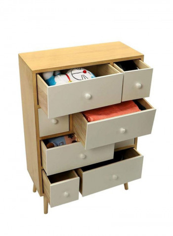 Retro Style Wooden Storage Cabinets With Drawers White/Beige 82x55x25cm