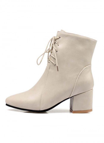 Leather Lace-Up Ankle Boots