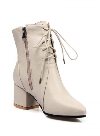 Leather Lace-Up Ankle Boots