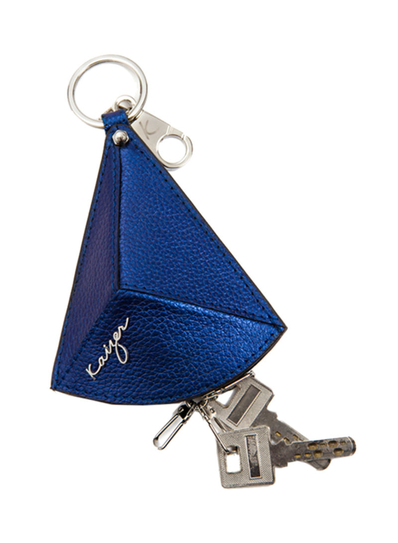 Cosset Leather Key Holder Blue