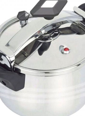 Stainless Steel Pressure Cooker Silver/Black 28L