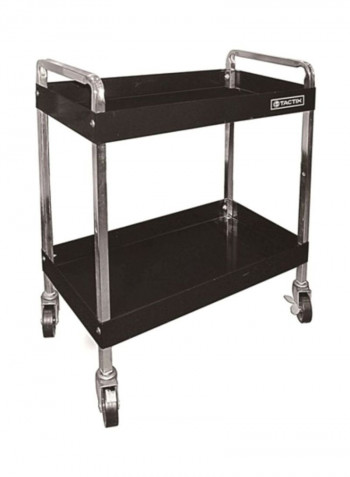 Steel Service Cart TTX-326086 Black/Silver 30inch