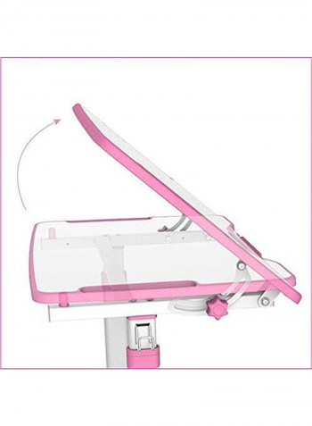 Study Desk And Chair Set Pink Pink/White