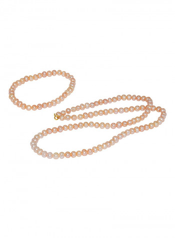 18K Gold Pearl Jewellery Set