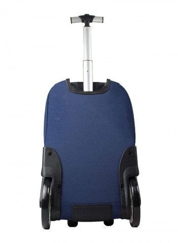 3-Piece Kids School Trolley Backpack Set Fits 20 Inches Navy/Purple/White