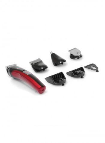 7-In-1 Hair Trimmer With A Resting Stand Black/Red