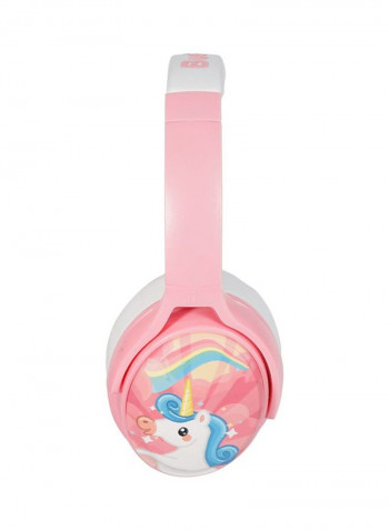 Cosmos Active Noise Cancellation Bluetooth Kids Headphones Unicorn Pink/White