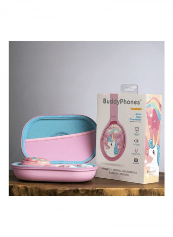 Cosmos Active Noise Cancellation Bluetooth Kids Headphones Unicorn Pink/White