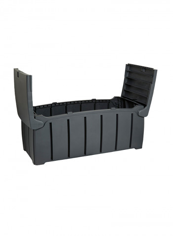 Garden Storage Box With Lid - 115 x 55 x 60 cm Black