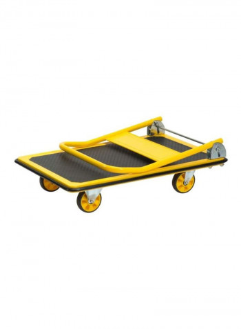 Steel Platform Trolley Yellow/Black 91x61x87cm