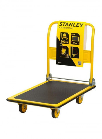 Steel Platform Trolley Yellow/Black 91x61x87cm