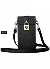 Fashionable Lovely Pattern Wallet Phone Bag Black