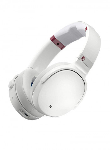 Venue Active Noise Cancelling Over-Ear Bluetooth Wireless Headphones White/Red