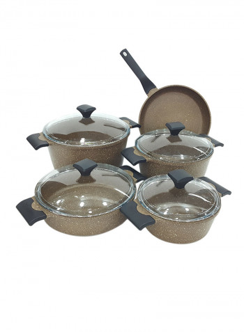Granite Asteria Cooking St-Br Brown 20, 24, 28 Cm 3 Pcs Casserole - 28 Cm Low Casserole - 28 Cm Frypan Centimeter Brown/Clear Casseroles 20 Cm, 24 Cm, 28 Cm, 28 Cm, Frypan 28cm