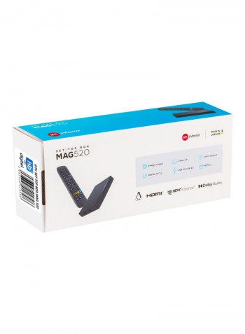 MAG 520 Set Top Box with HEVC H.265 4K UHD 60FPS Linux USB 3.0 520 Black