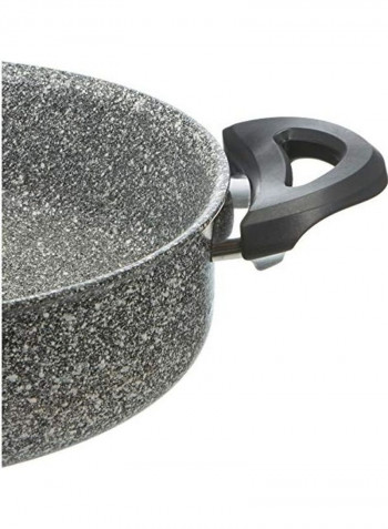 Shallow Pot With Lid Grey/Clear 26cm