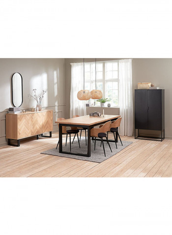 Dining Chair Natural/Black 52x79x51centimeter