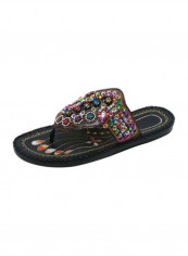 Beaded Flat Sandals Black reviews Beaded Flat Sandals Black