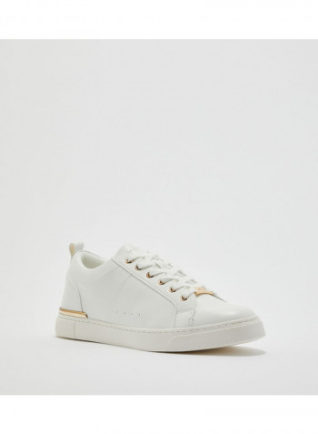 Dilathiel Stitching Pattern Sneakers White