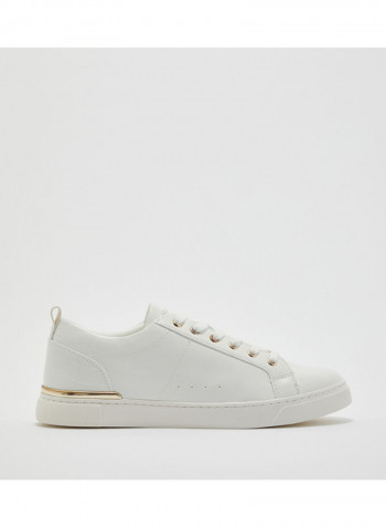 Dilathiel Stitching Pattern Sneakers White
