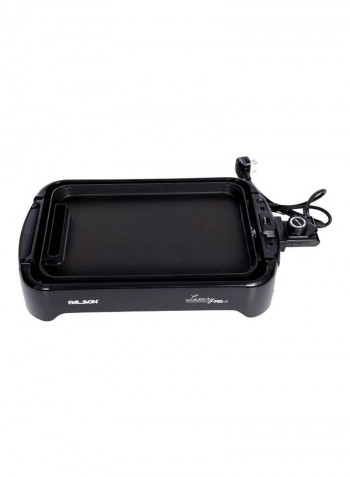 Luxury Pro Grill And Roasting Griddle Plate With Lid 30598 أسود / شفاف