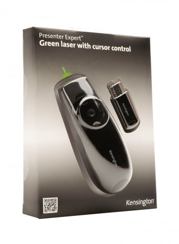 Wireless Green Laser Pointer And Cursor Control Black