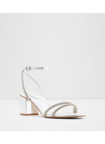 Miraydda Block Heel Sandals Silver