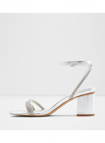 Miraydda Block Heel Sandals Silver