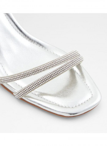 Miraydda Block Heel Sandals Silver