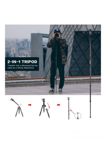 Portable Tripod With Case Set Black