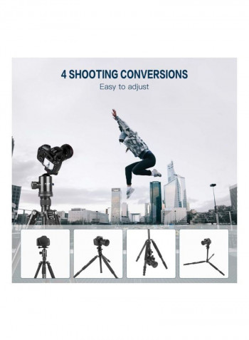 Portable Tripod With Case Set Black