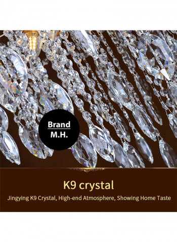 Chandelier Crystal Lamp White 38x22x20centimeter