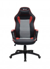 Gaming Racing Style Swivel Chair Grey/Black 124x65x18cm