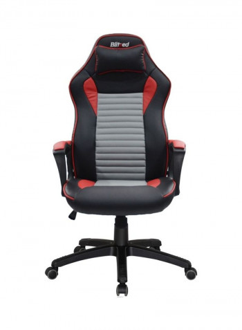 Gaming Racing Style Swivel Chair Grey/Black 124x65x18cm