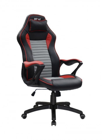 Gaming Racing Style Swivel Chair Grey/Black 124x65x18cm
