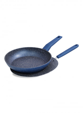 15 Piece Marble Cookware Set With 5 Layer Non-Stick Coating Blue 1centimeter