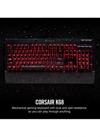 K68 Mechanical Cherry Mx Gaming LED Keyboard Black/Red