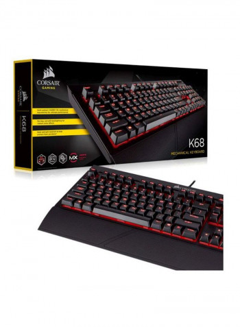 K68 Mechanical Cherry Mx Gaming LED Keyboard Black/Red