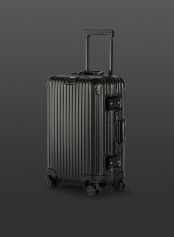 20-Inch Boulder Superior Full Aluminium Ultra-Light Hardside Expandable Built-In TSA Lock Zipperless Luggage With Spinner Wheels Black