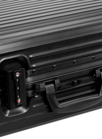 20-Inch Boulder Superior Full Aluminium Ultra-Light Hardside Expandable Built-In TSA Lock Zipperless Luggage With Spinner Wheels Black